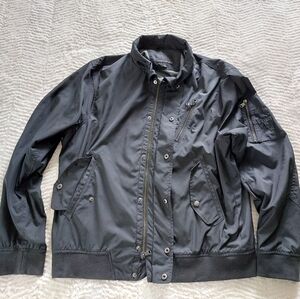 Banana Republic Black Bomber Jacket Schoeller Lined